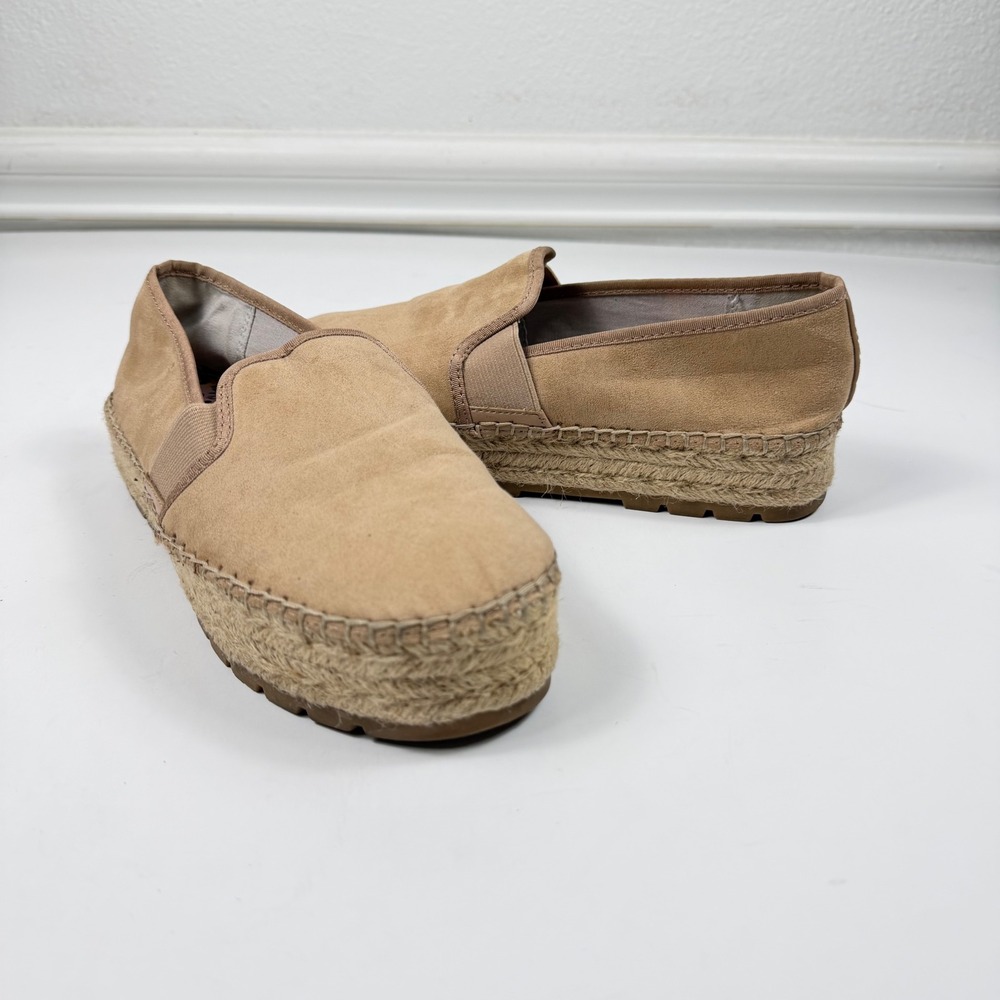Circus by Sam Edelman Womens 7 Tan Suede Platform Espadrilles Coastal Comfort